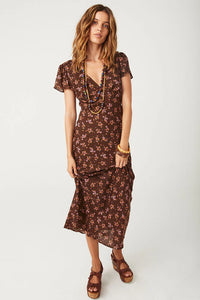 Melody Bias Maxi Dress- Antique Walnut