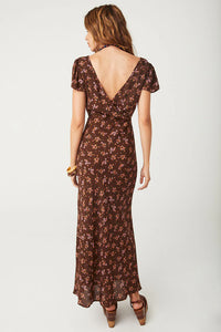 Melody Bias Maxi Dress- Antique Walnut