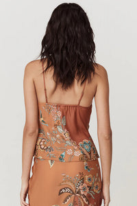 Mojave Lily Lace Up Cami- Amber