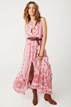 Load image into Gallery viewer, Rebel Spirit Button Through Maxi Dress- Zinnia