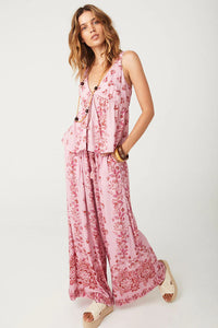 Rebel Spirit Wide Leg Pant- Zinnia