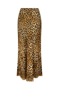 Samantha Bias Skirt- Vintage Leopard