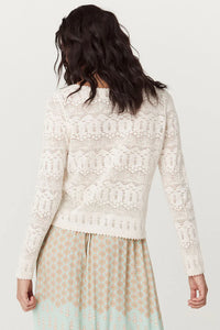 Siesta Pointelle Cardigan- Daisy