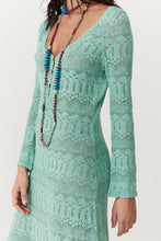 Load image into Gallery viewer, Siesta Pointelle Dress- Seafoam