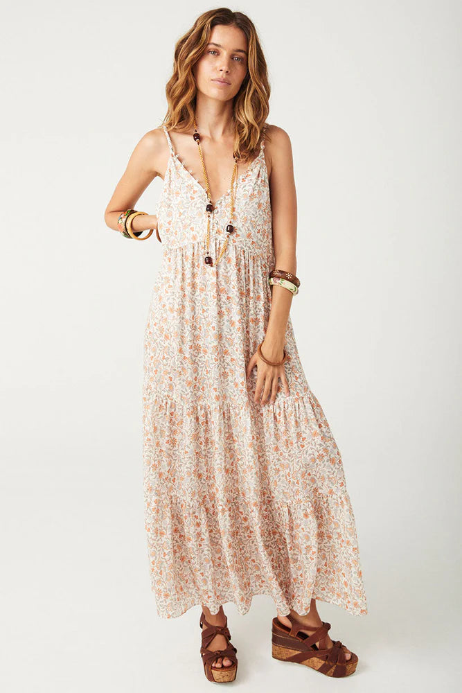 Sunshine Bandit Strappy Gown- Desert Sage