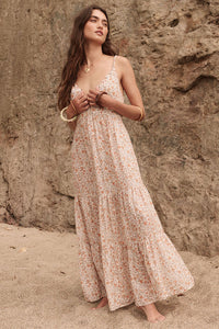 Sunshine Bandit Strappy Gown- Desert Sage