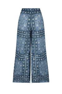 Sunshine Bandit Wide Leg Pant- Chambray