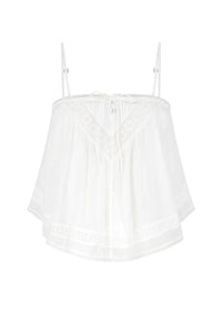 Hera Lace Crop- Salt