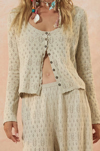 Rhodes Knit Cardigan- Sand