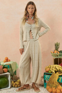 Rhodes Knit Cardigan- Sand