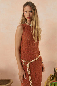 Rhodes Knit Maxi Dress- Cinnamon