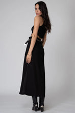 Load image into Gallery viewer, Stretch Linen Cargo Knotch Waist Maxi Skirt