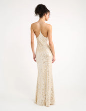 Load image into Gallery viewer, Supernova Sequin Maxi Dress- Champagne