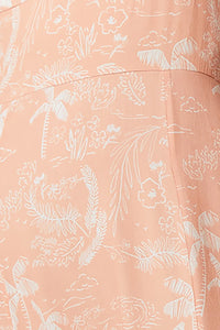 Evita Midi Dress- Tropical Blush