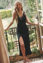 Load image into Gallery viewer, Vina Lace Slip Dress- Midnight