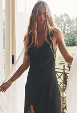 Load image into Gallery viewer, Vina Lace Slip Dress- Midnight