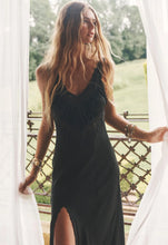 Load image into Gallery viewer, Vina Lace Slip Dress- Midnight