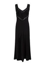Load image into Gallery viewer, Vina Lace Slip Dress- Midnight
