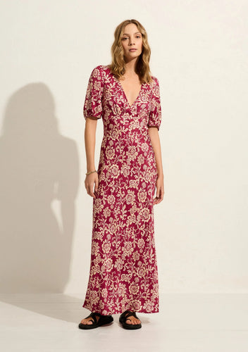 Pamela Midi Dress- Clover Print