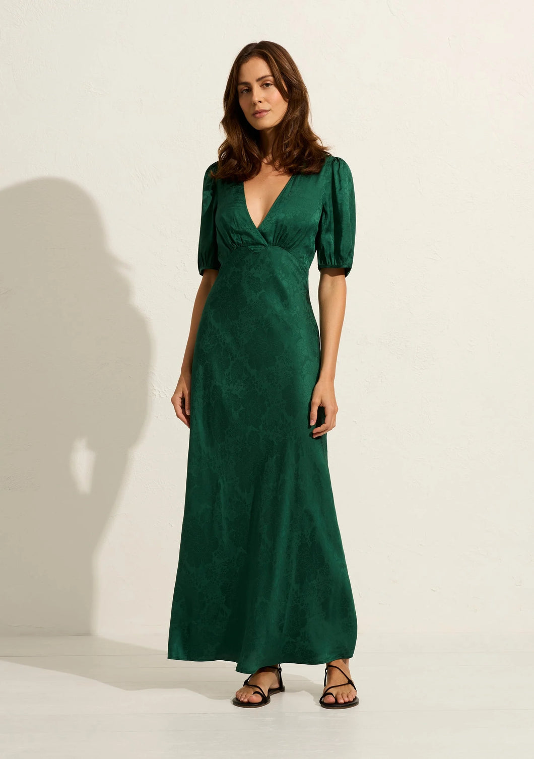 Pamela Midi Dress- Emerald Green