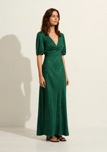 Pamela Midi Dress- Emerald Green