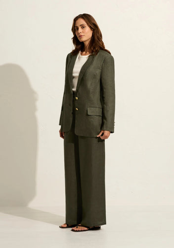 Toni Relaxed Blazer- Deep Olive