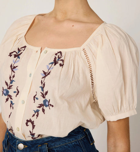 Adeline Blouse- Ivory