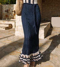 Load image into Gallery viewer, Drew Hand Crochet Midi Dress in Navy