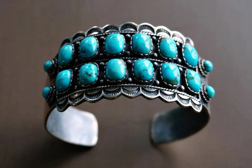 Asia Turquoise Sterling Silver Bracelet