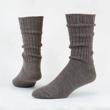 Load image into Gallery viewer, Organic Wool Crew Socks- Heathered Dove