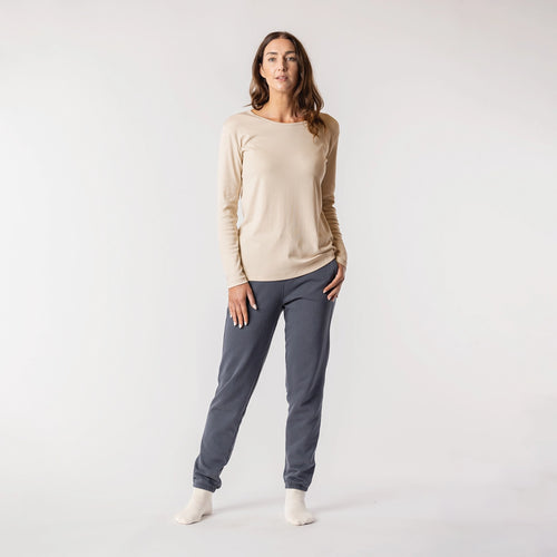 Organic Cotton Layering Tee- Pearl