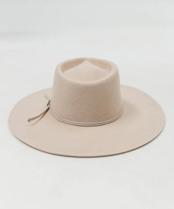 Emery Teardrop Fedora- Cream
