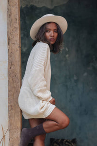 Boyfriend Knit Sweater Oatmeal