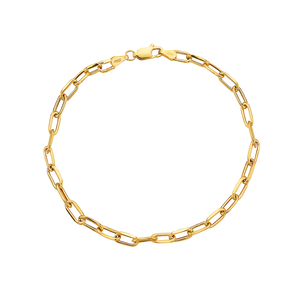 14K Paperclip Chain Bracelet