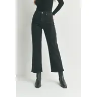 Load image into Gallery viewer, High Rise Full Length Straight- Washed Black