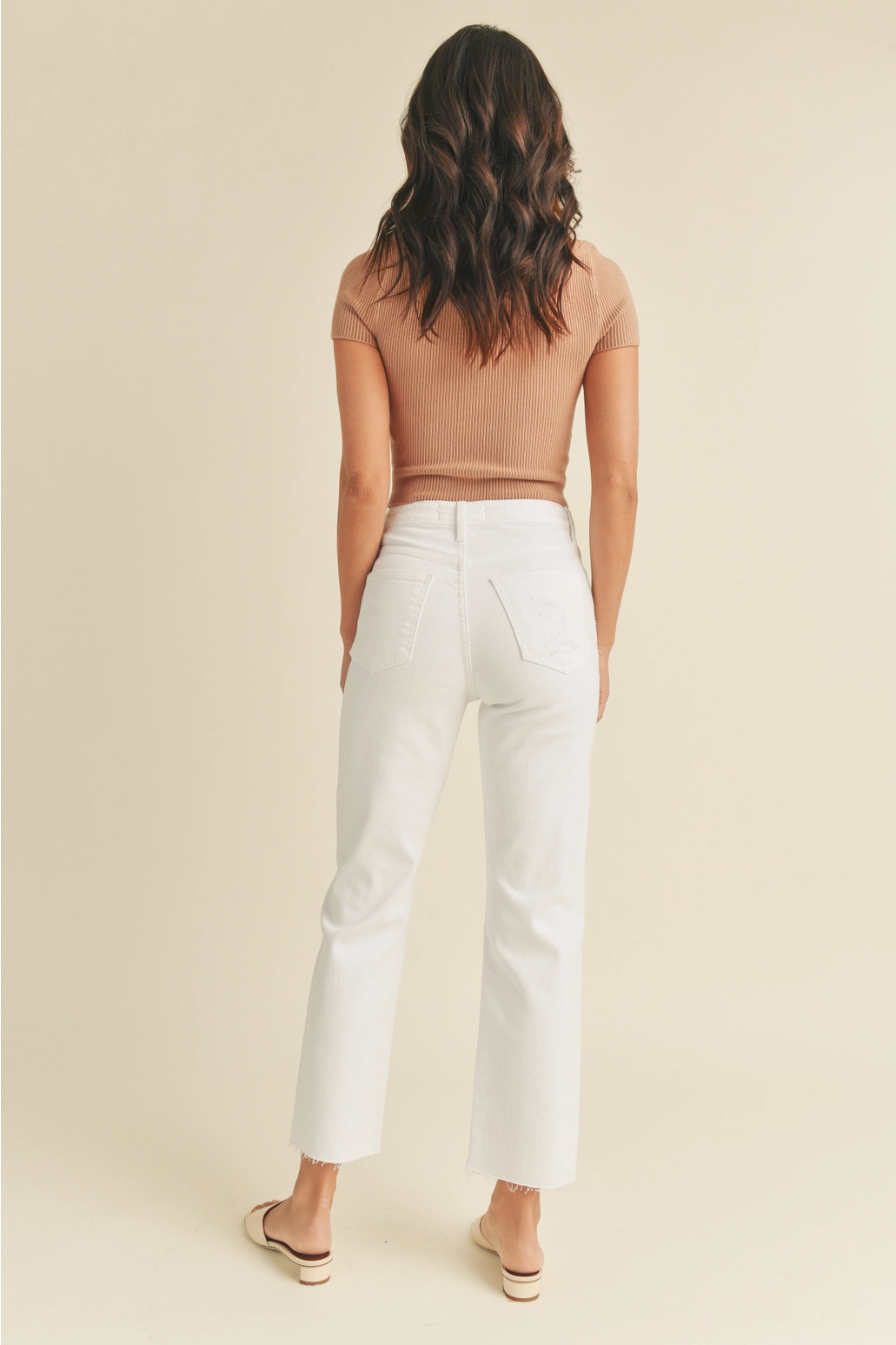 High Rise Optic White Jeans Classic Straight