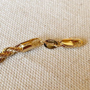18k Gold Filled 4.0mm Rope Anklet