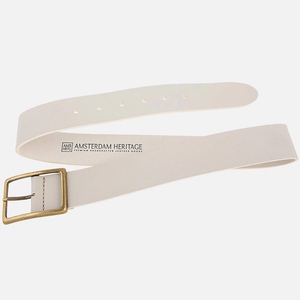 May | Gold Buckle Casual Full Grain Leather Belt