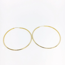 Load image into Gallery viewer, 18k 40mm Gold Filled Hollowed Endless Hoop Earrings