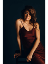 Load image into Gallery viewer, Hand Dyed Mulberry Silk Slip Dress