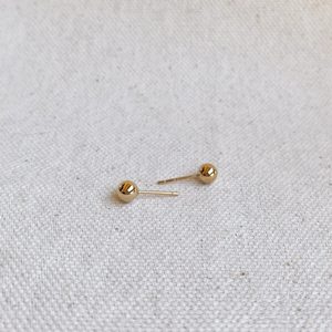 14k Gold Filled 4.0mm Ball Stud Earrings