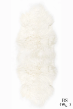 Load image into Gallery viewer, White Double Icelandic Sheepskin Throw Rug