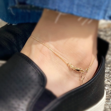 Load image into Gallery viewer, 18k Gold Filled 0.5mm Box Chain Anklet