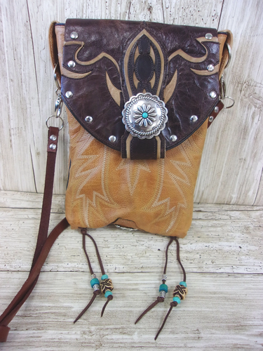 Cowboy Boot Crossbody Hipster Purse