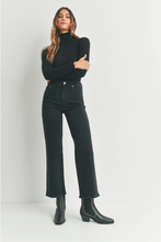 Load image into Gallery viewer, High Rise Full Length Straight- Washed Black