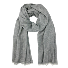 Load image into Gallery viewer, Gray Handloom Cashmere Scarf