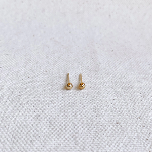 14k Gold Filled 3.0mm Ball Stud Earrings