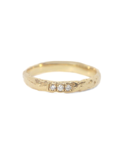 Load image into Gallery viewer, Solid Gold Diamond Wide Gold Band Ring