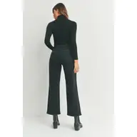 High Rise Full Length Straight- Washed Black