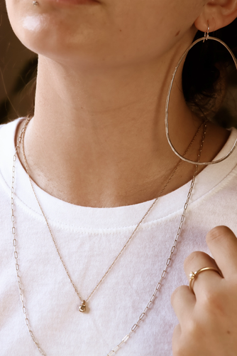 Sterling Silver White Sapphire Necklace